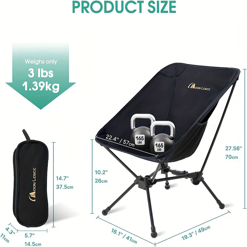 Portable Camping Chair - Lightweight Folding Chair for Hiking