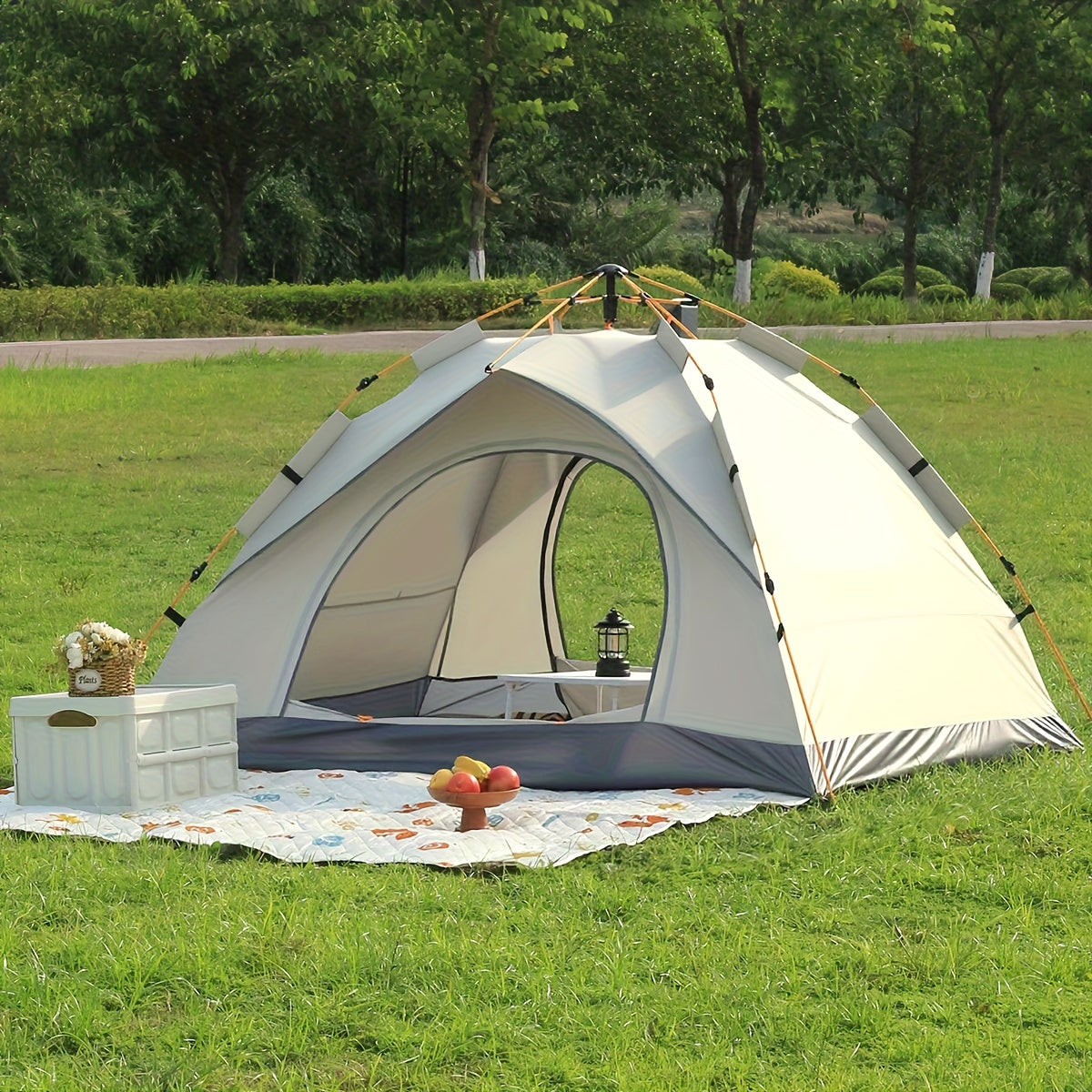 Automatic Pop-Up Camping Tent - UV Protection Sunshade for 1-4 People
