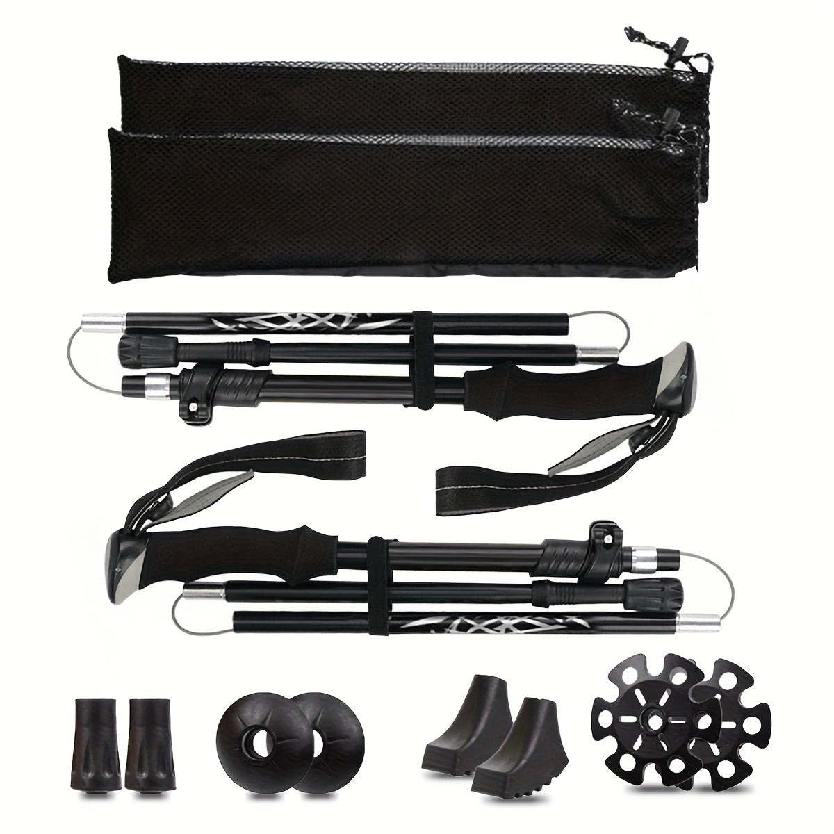 Ultra-Light 7075 Aluminum Folding Trekking Poles for Hiking