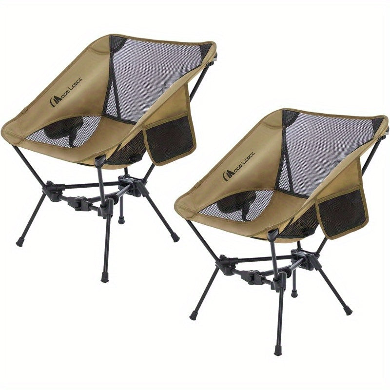 Ultralight Folding Camping Chairs - 2 Pack Compact Hiking & Beach