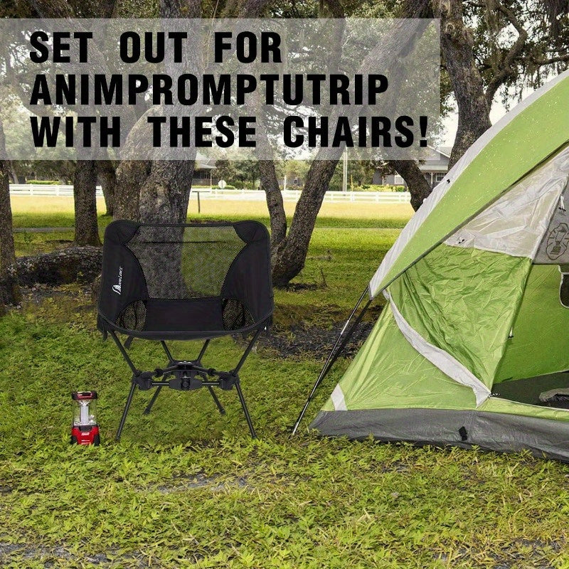 Ultralight Folding Camping Chairs - 2 Pack Compact Hiking & Beach