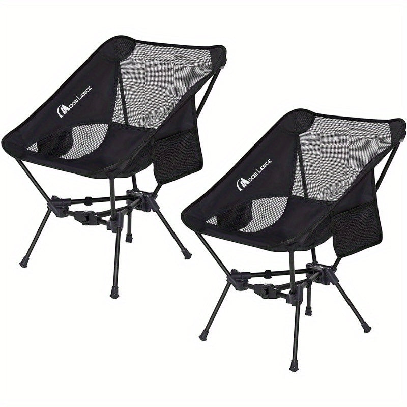 Ultralight Folding Camping Chairs - 2 Pack Compact Hiking & Beach