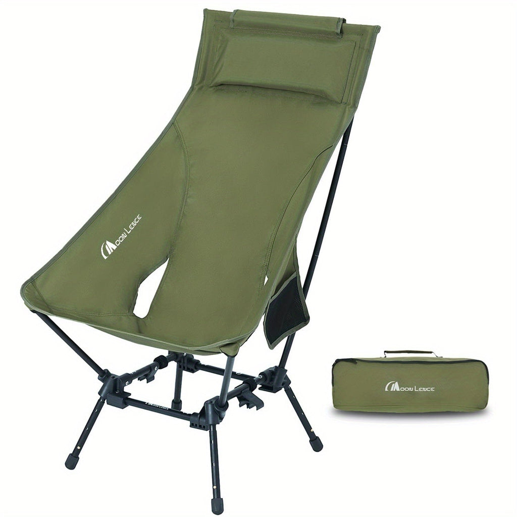 Heavy Duty Folding Camping Chair with Footrest - XL Portable