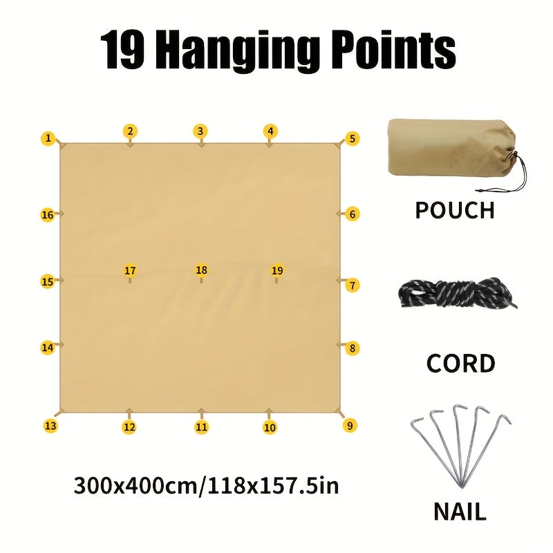 Waterproof Survival Shelter Tarp - Lightweight Camping & Hiking Canopy