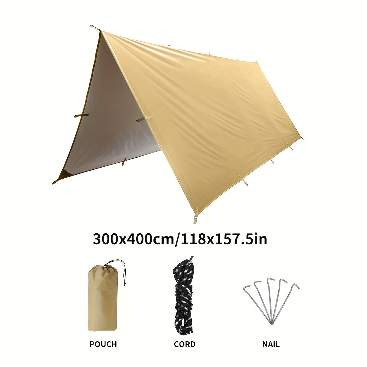 Multi-Function Camping Tarp Sunshade for Hiking & Mountaineering