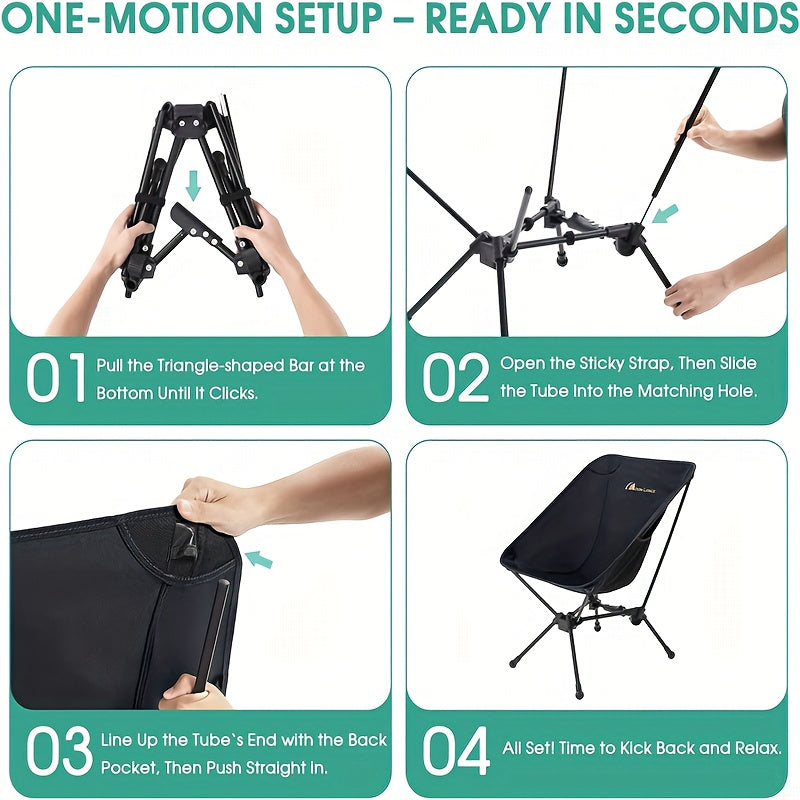 Portable Camping Chair - Lightweight Folding Chair for Hiking