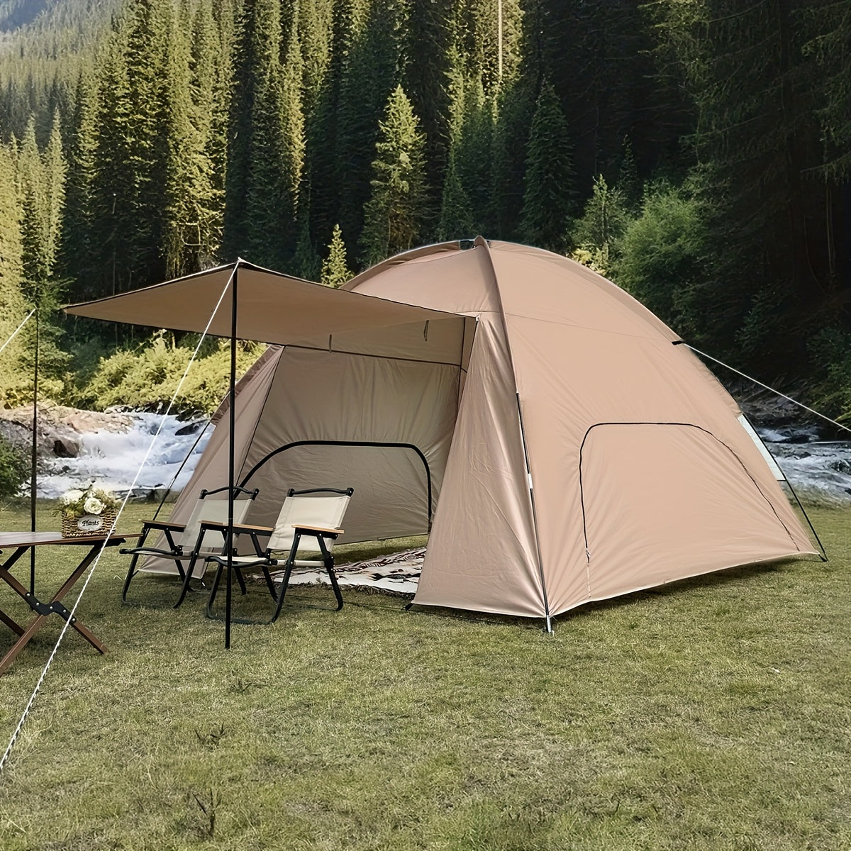 Large UPF 50+ Beach Sunshade Tent for 6-8 People