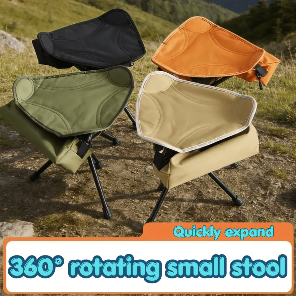 Westtune 360° Swivel Camping Stool - Portable Folding Fishing Chair