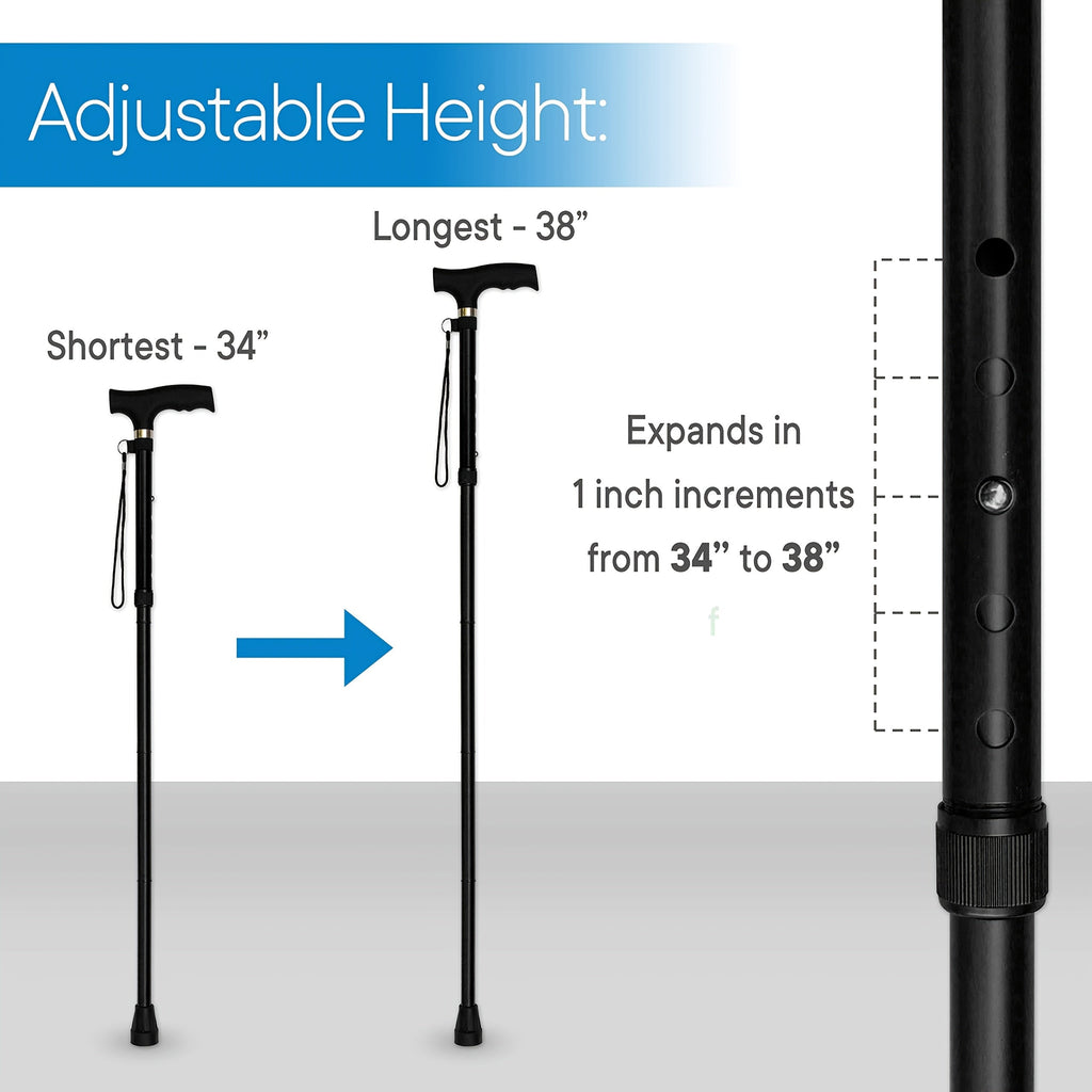 Ultralight Folding Walking Stick - Aluminum Alloy Trekking Pole