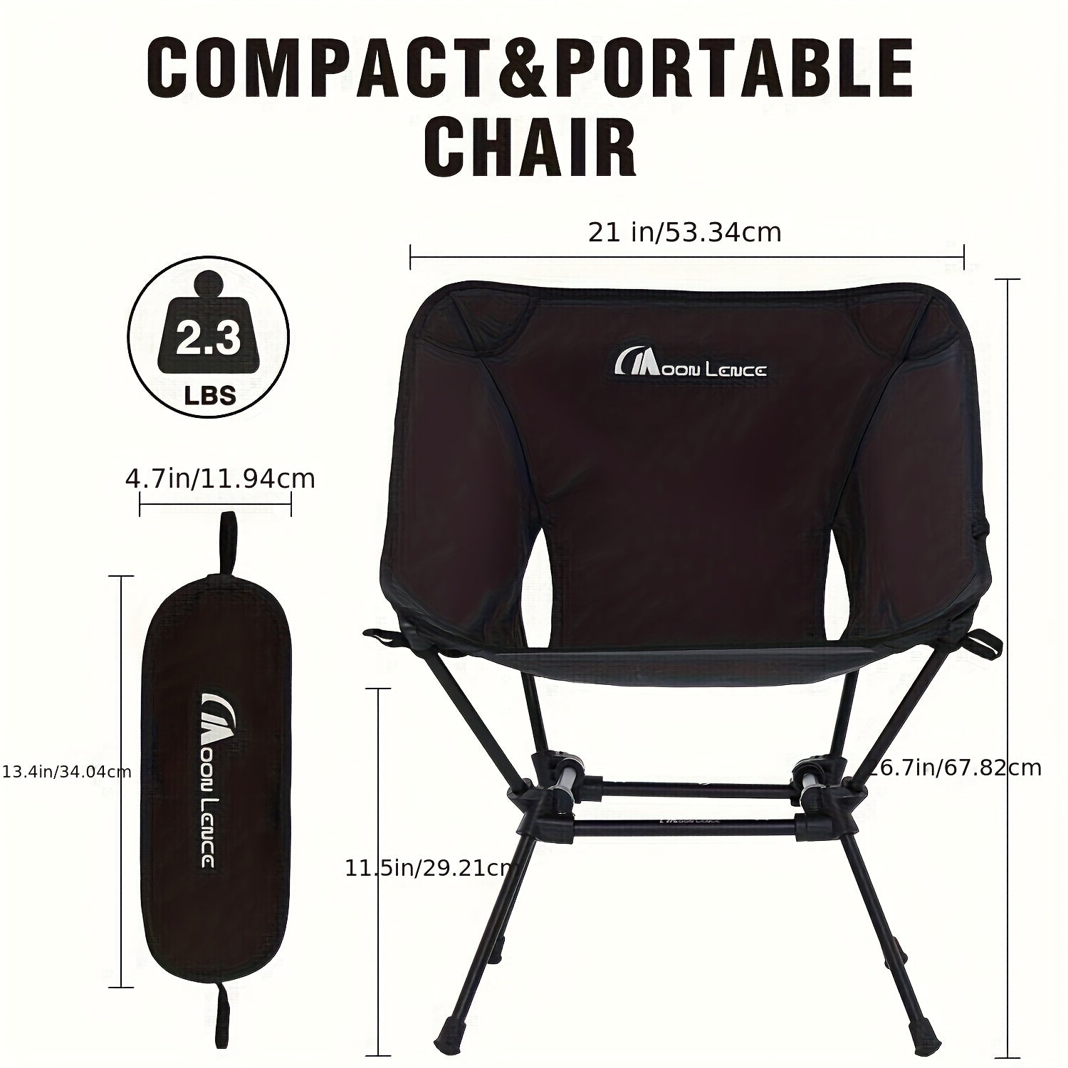 Ultralight Folding Camping Chair - Compact 4th Gen for Hiking & Beach
