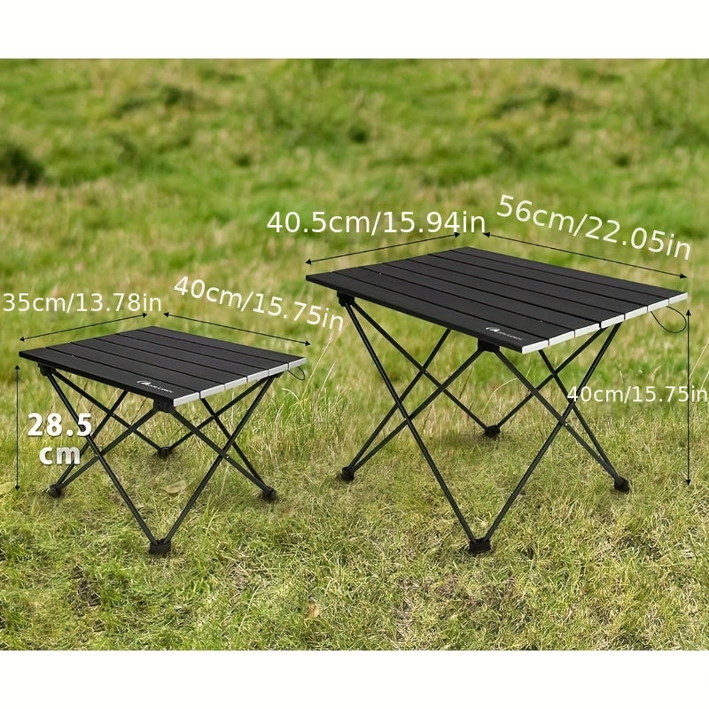 MOON LENCE Aluminum Folding Camping Table - Portable Beach & Hiking Table