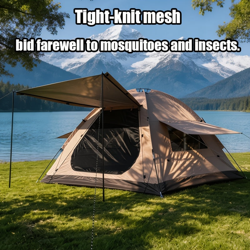 Large Outdoor Camping Tent with Vestibule for Family Hiking