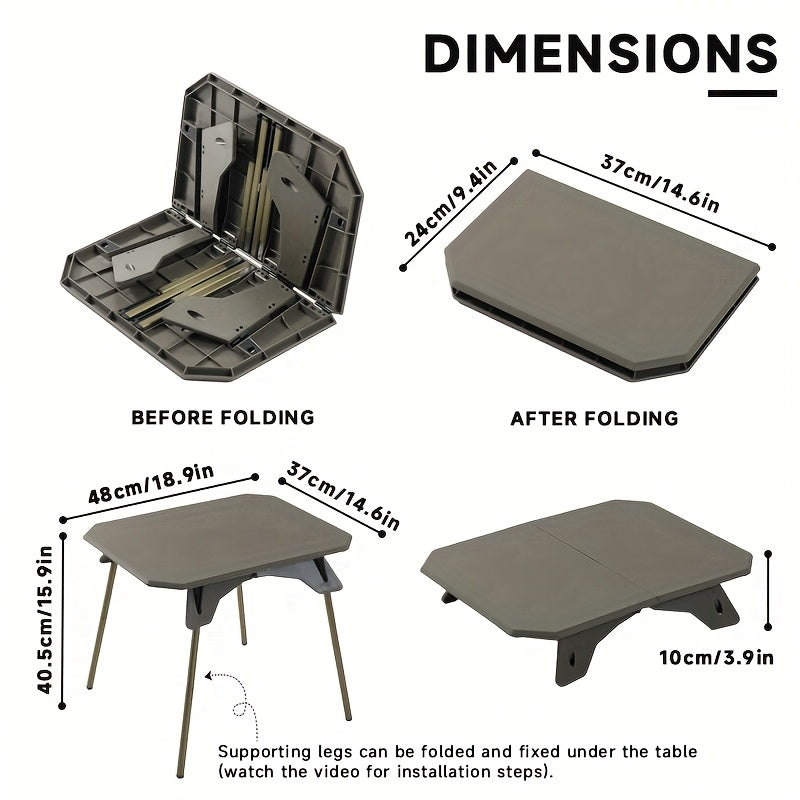 Portable Folding Camping Table - Adjustable ABS Picnic & RV Table