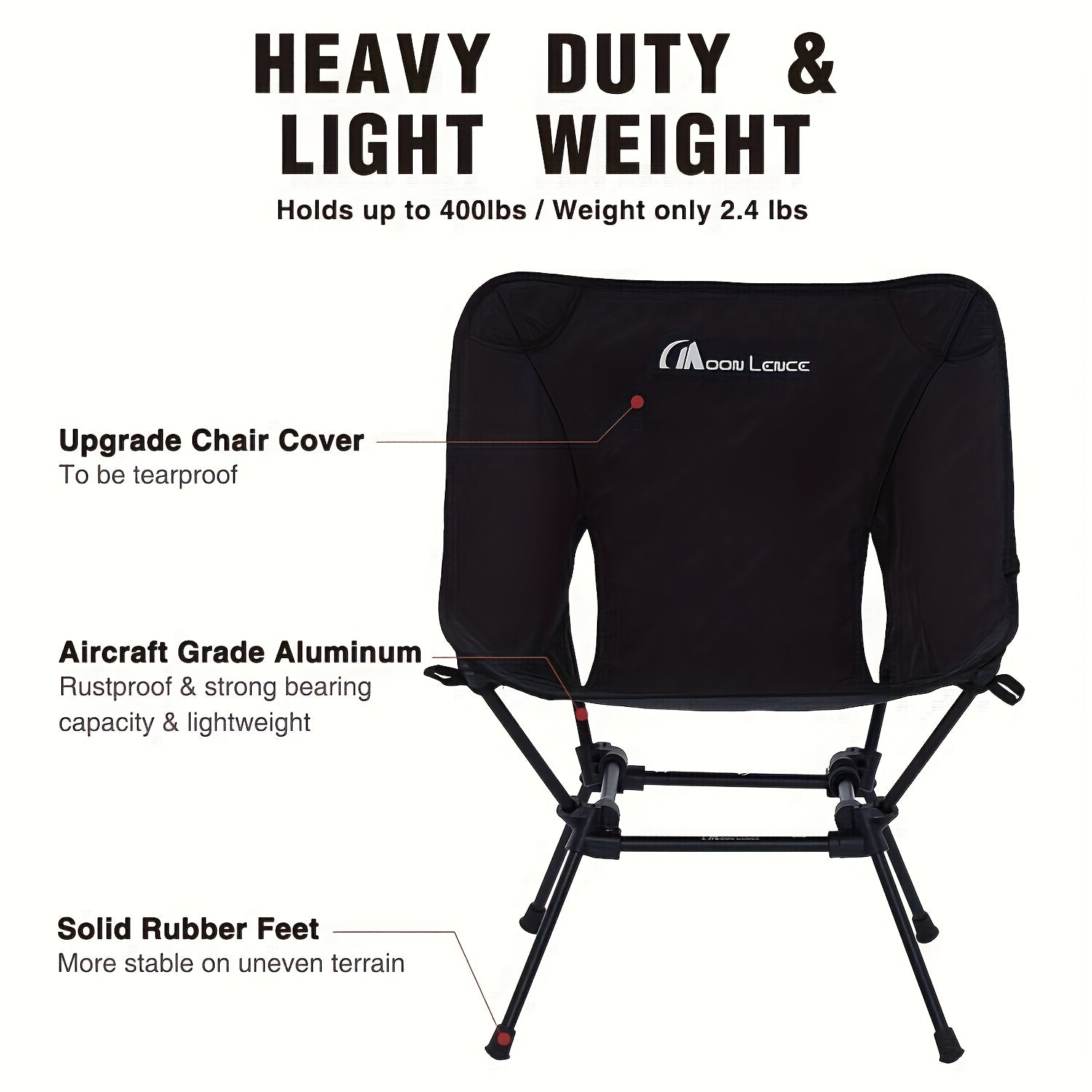 Ultralight Folding Camping Chair - Compact 4th Gen for Hiking & Beach