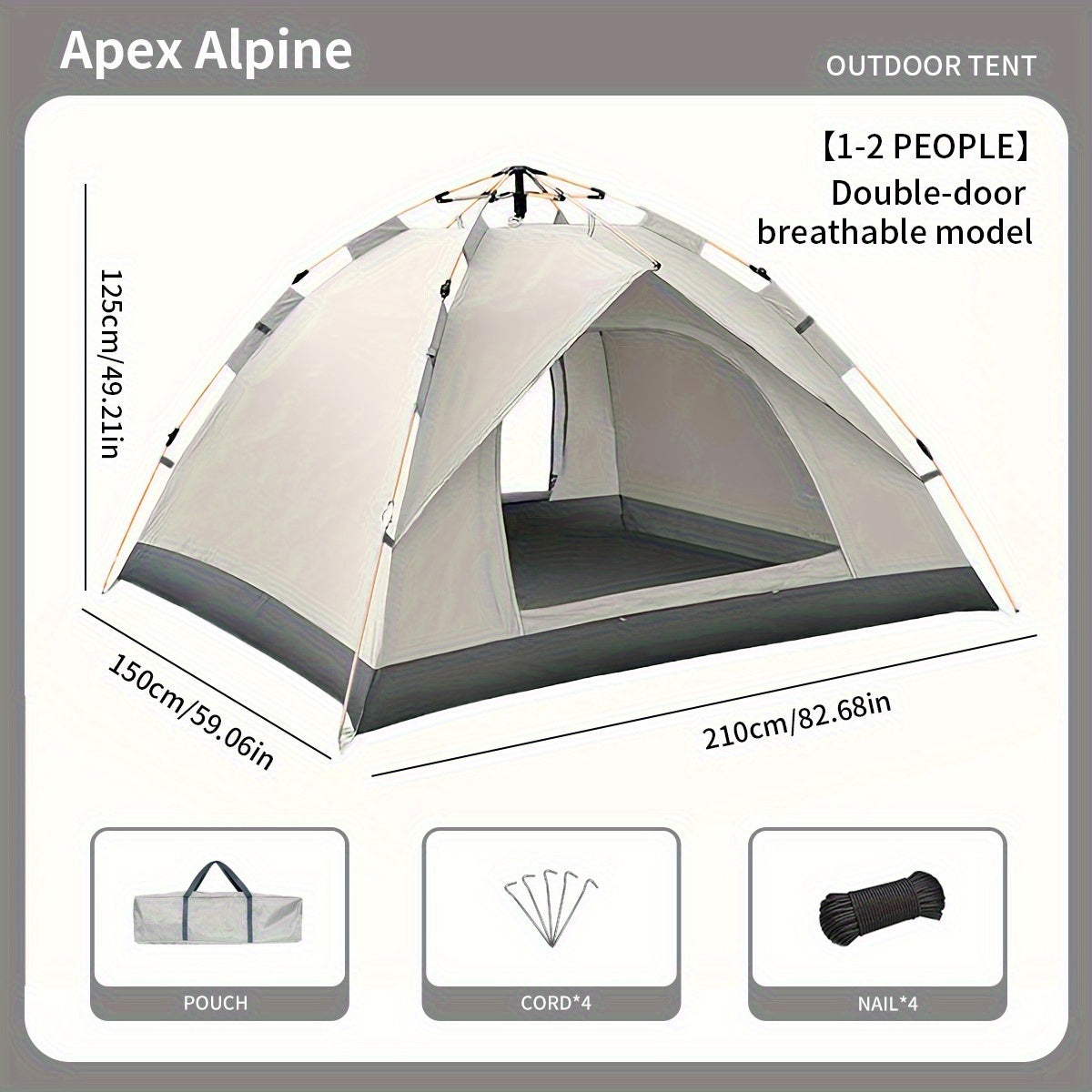 Automatic Pop-Up Camping Tent - Portable Windproof Outdoor Shelter