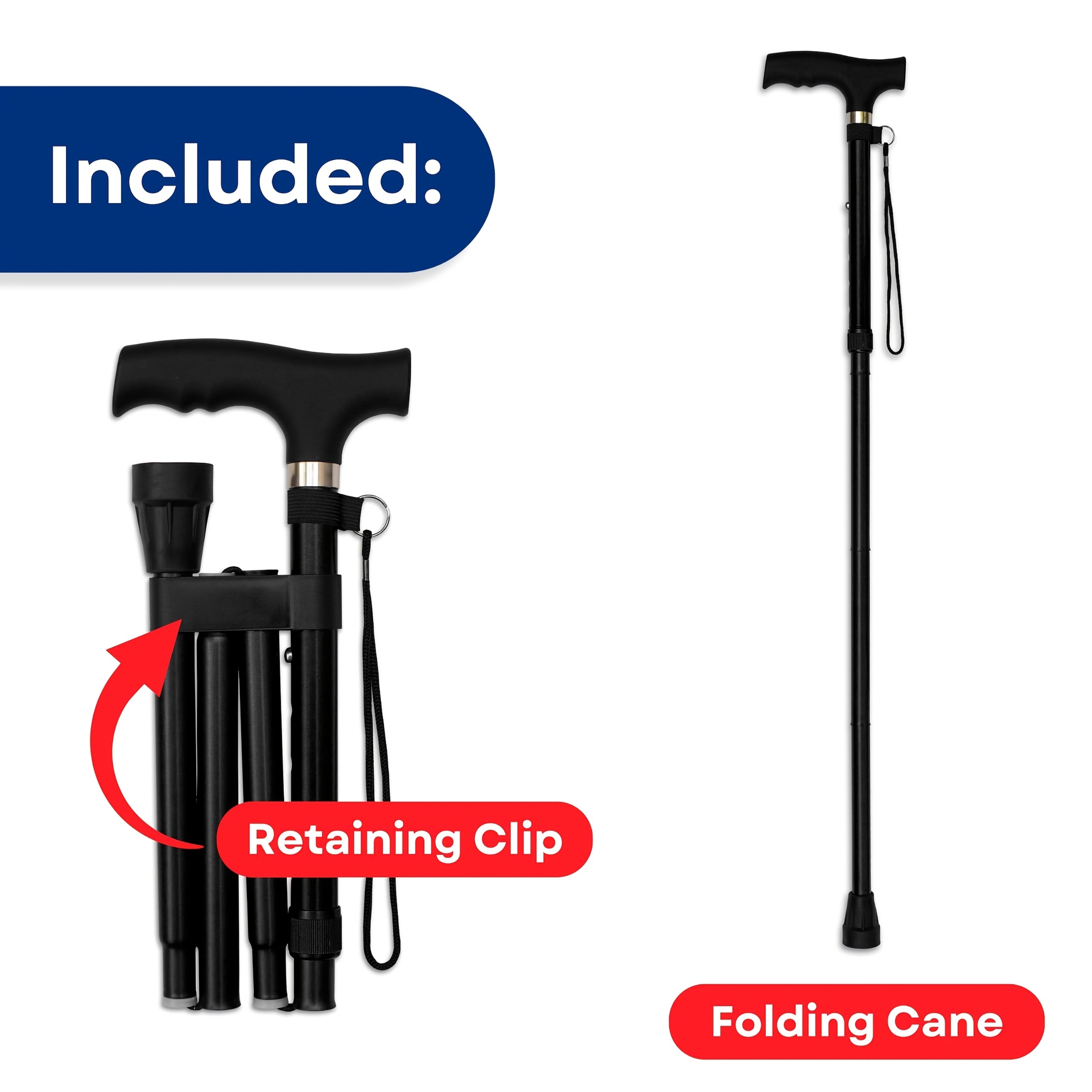 Ultralight Folding Walking Stick - Aluminum Alloy Trekking Pole