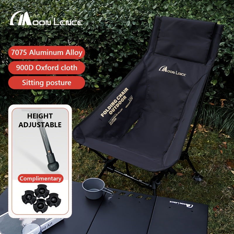 Adjustable High Back Moon Chair - Foldable Camping & Beach Seat