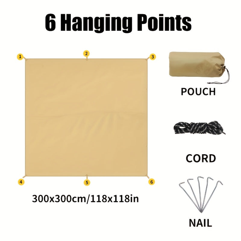 Waterproof Survival Shelter Tarp - Lightweight Camping & Hiking Canopy