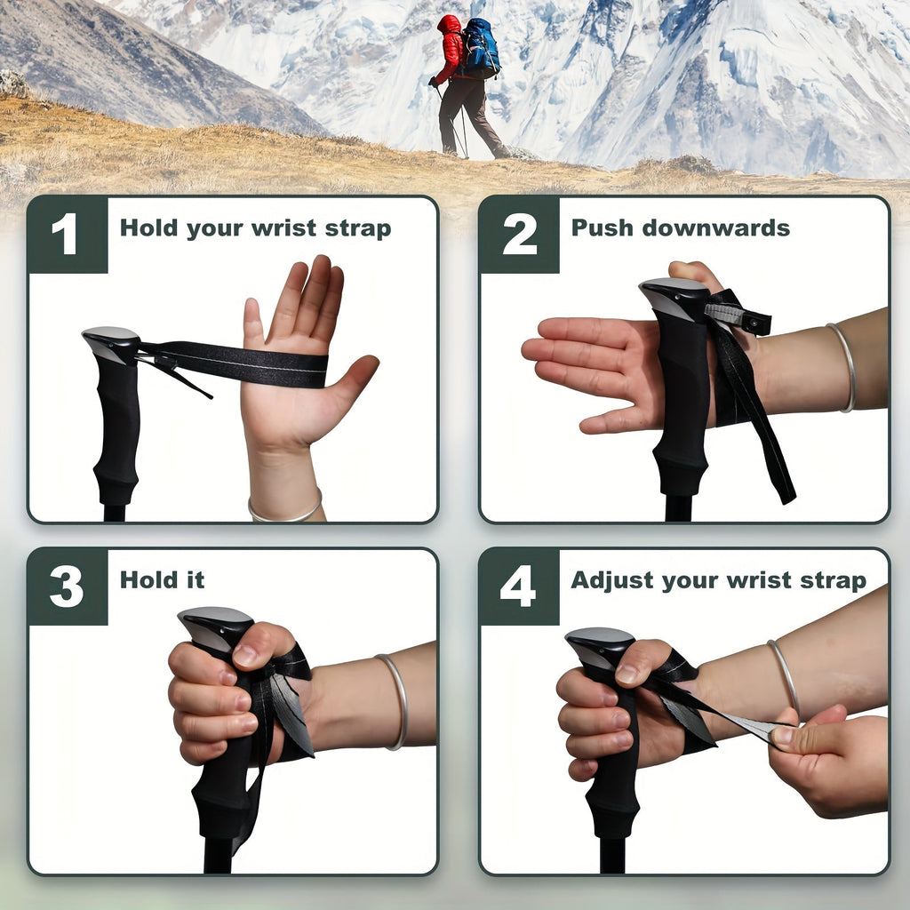 Ultra-Light 7075 Aluminum Folding Trekking Poles for Hiking