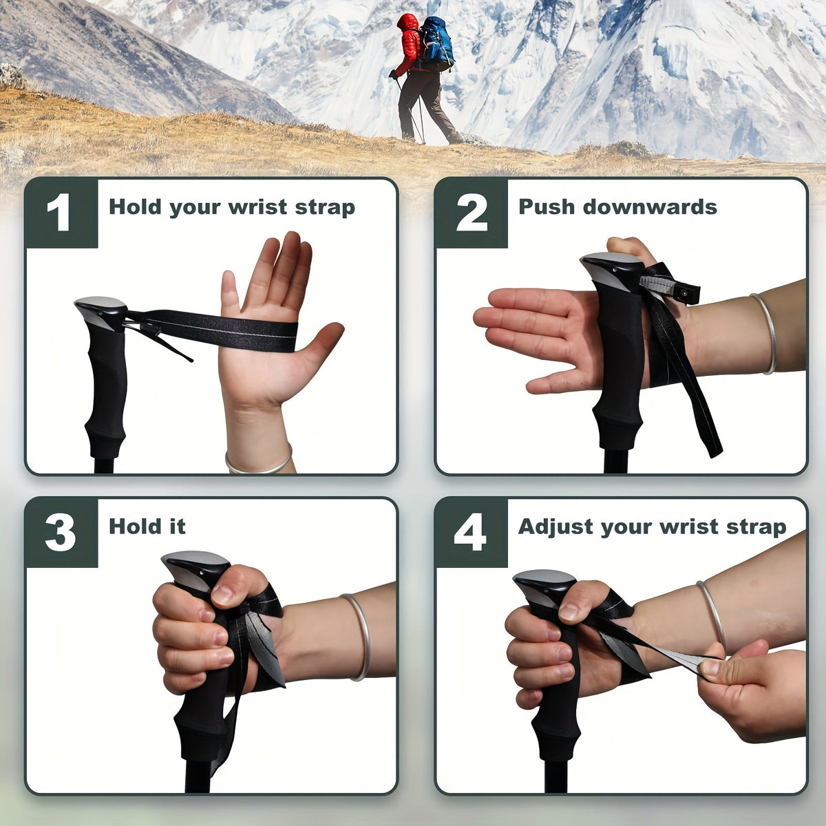 Ultra-Light 7075 Aluminum Folding Trekking Poles for Hiking