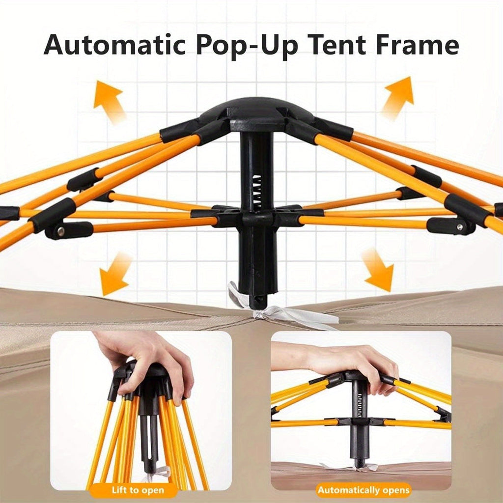1-4 Person Automatic Pop-Up Tent Waterproof Portable Camping Shelter