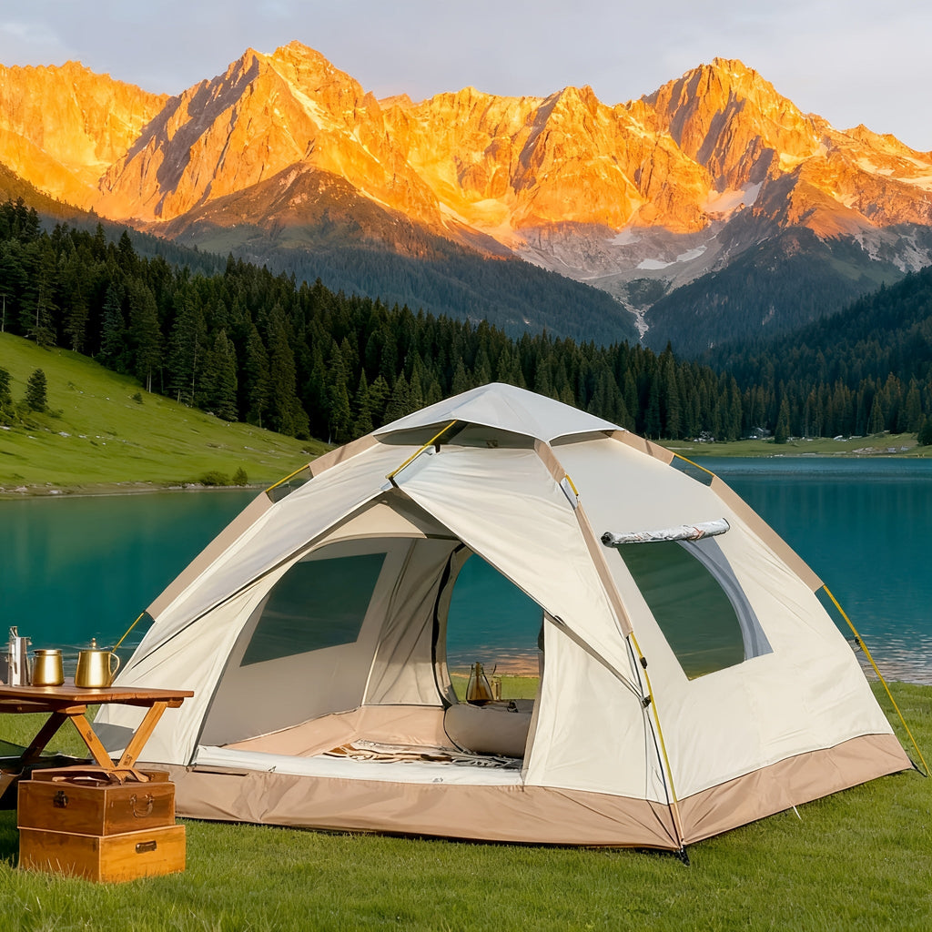Automatic Pop-Up Camping Tent - UV Protection Sunshade for 1-4 People