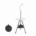 Marble Pattern Aluminum Tripod Folding Table for Outdoor Camping