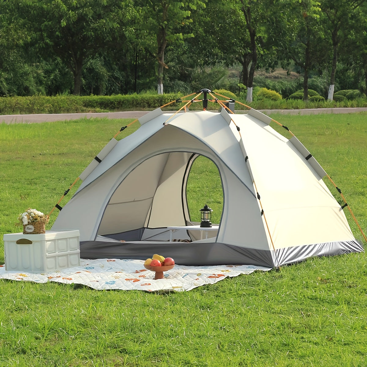 Automatic Pop-Up Camping Tent - UV Protection Sunshade for 1-4 People