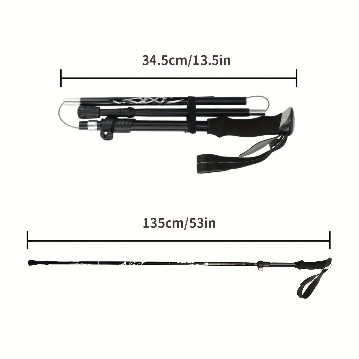 Ultra-Light 7075 Aluminum Folding Trekking Poles for Hiking