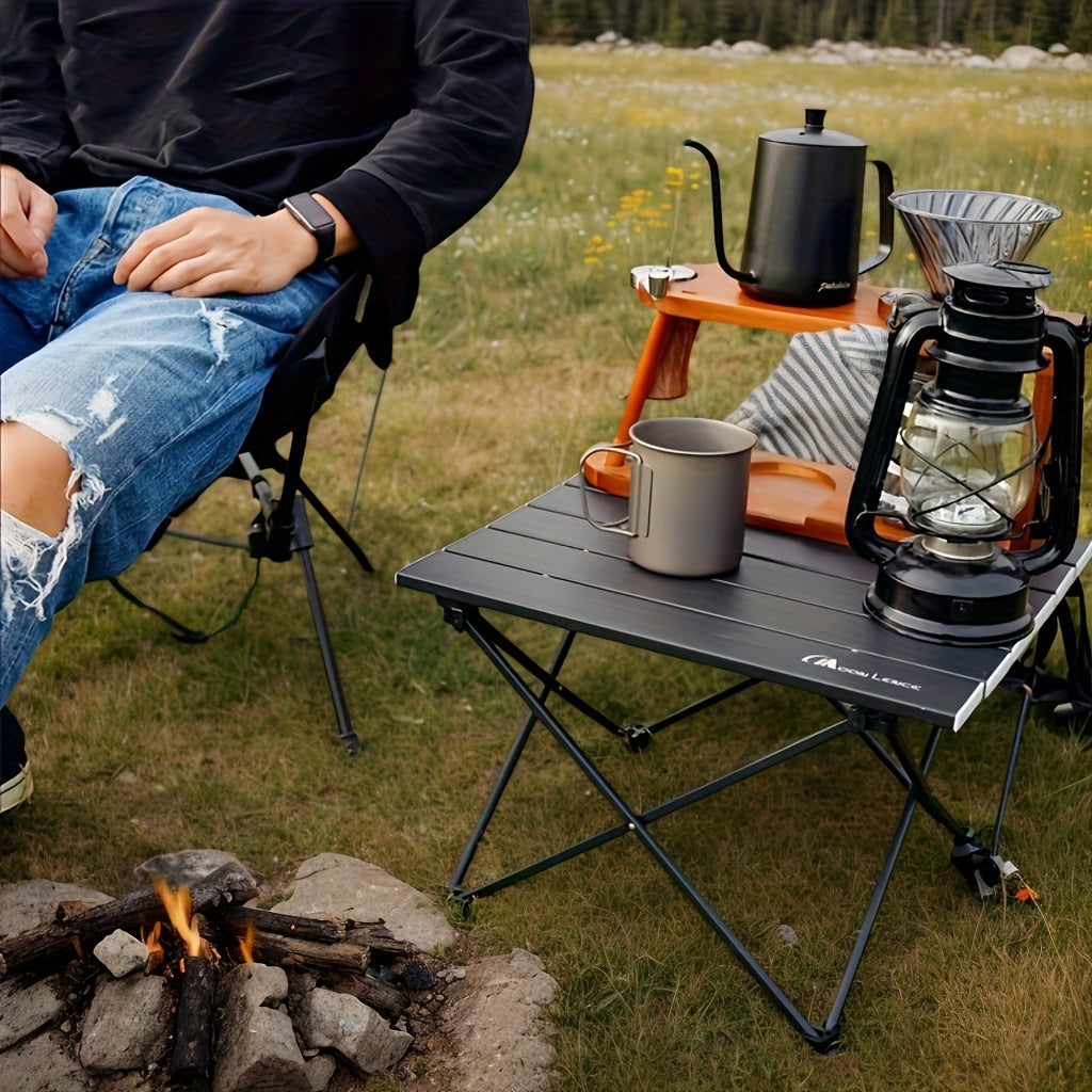 MOON LENCE Aluminum Folding Camping Table - Portable Beach & Hiking Table