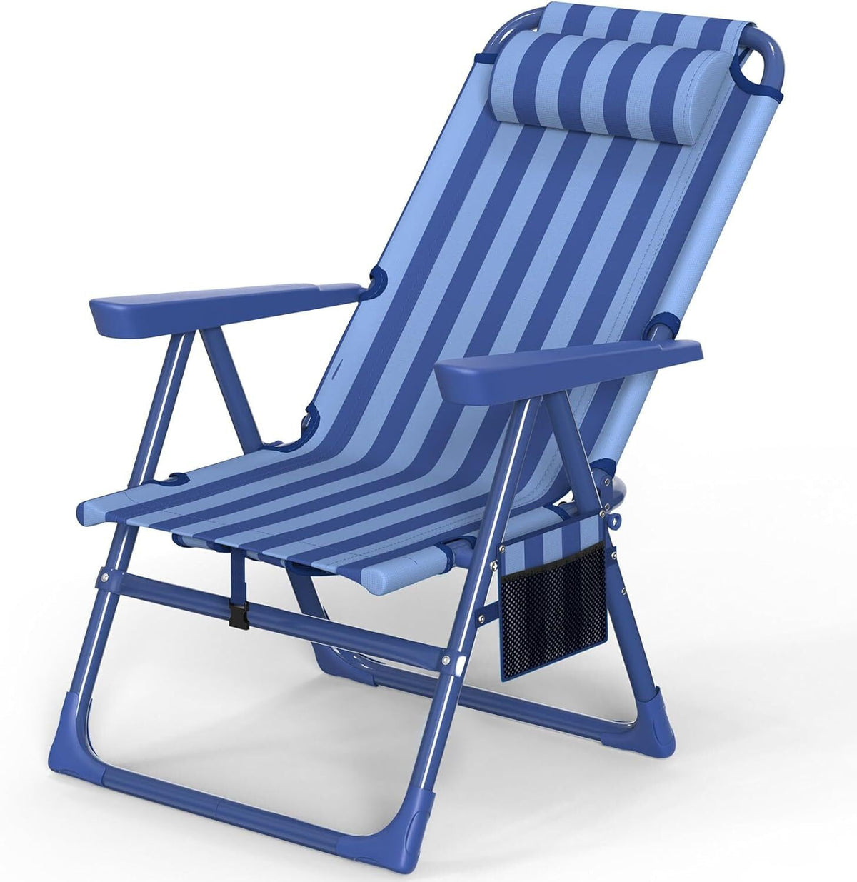 Backpack Beach Chair - 6-Position Reclining High Seat for Camping