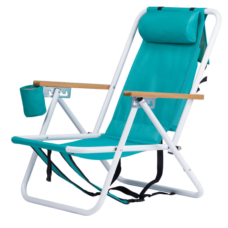 Folding Beach Chair with Backpack Straps - Portable Outdoor Seating