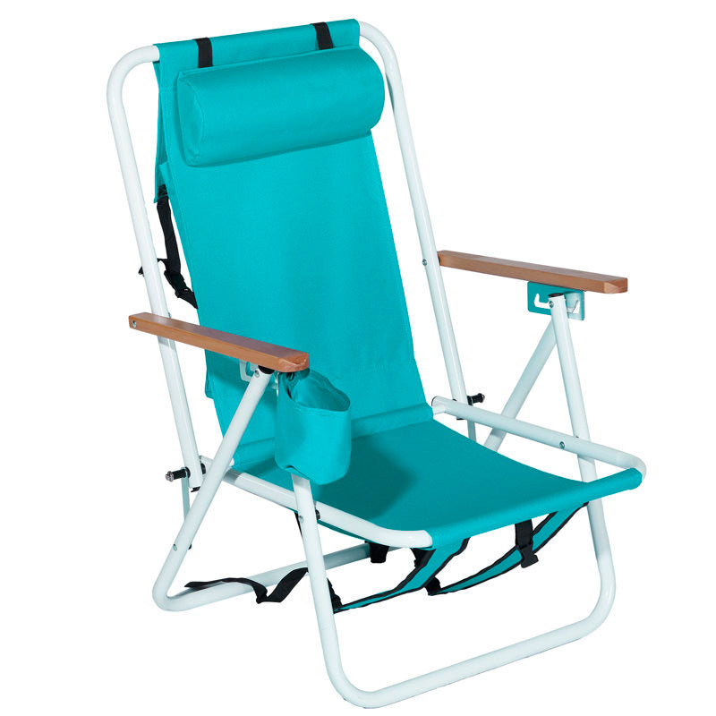 Folding Beach Chair with Backpack Straps - Portable Outdoor Seating