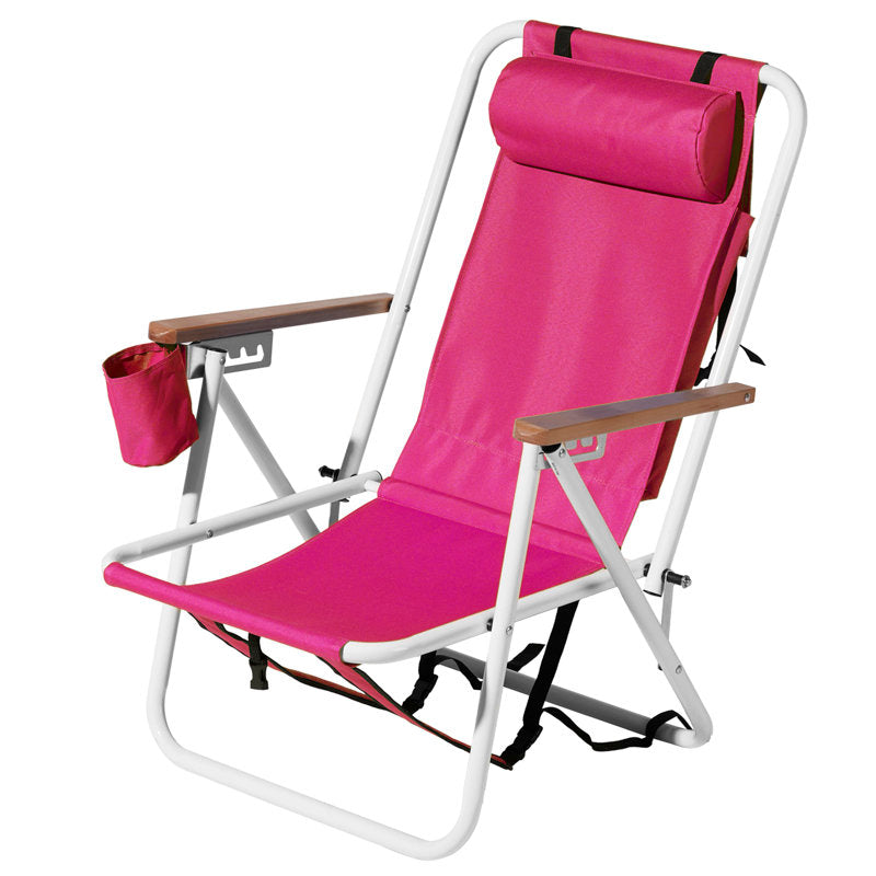 Folding Beach Chair with Backpack Straps - Portable Outdoor Seating