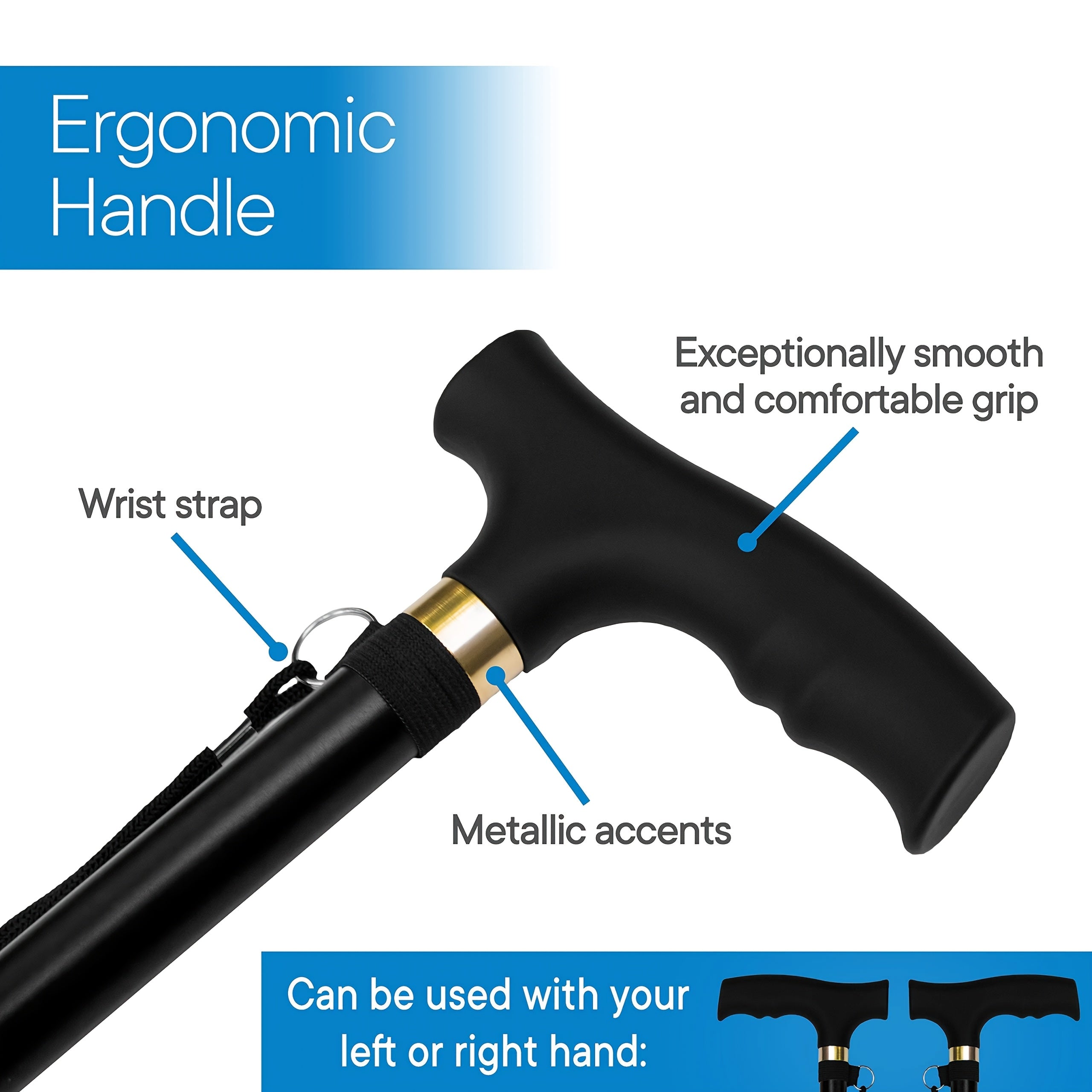 Ultralight Folding Walking Stick - Aluminum Alloy Trekking Pole