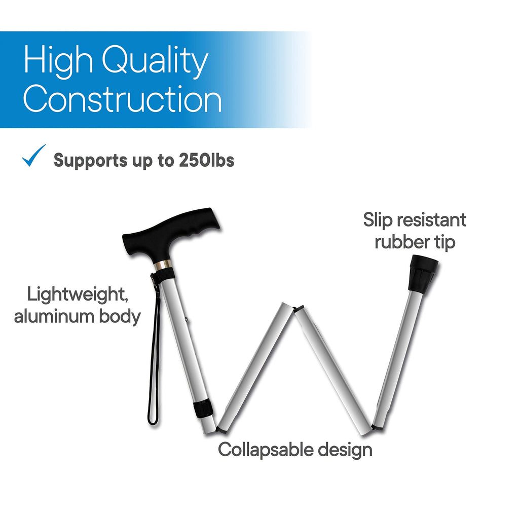 Ultralight Folding Walking Stick - Aluminum Alloy Trekking Pole