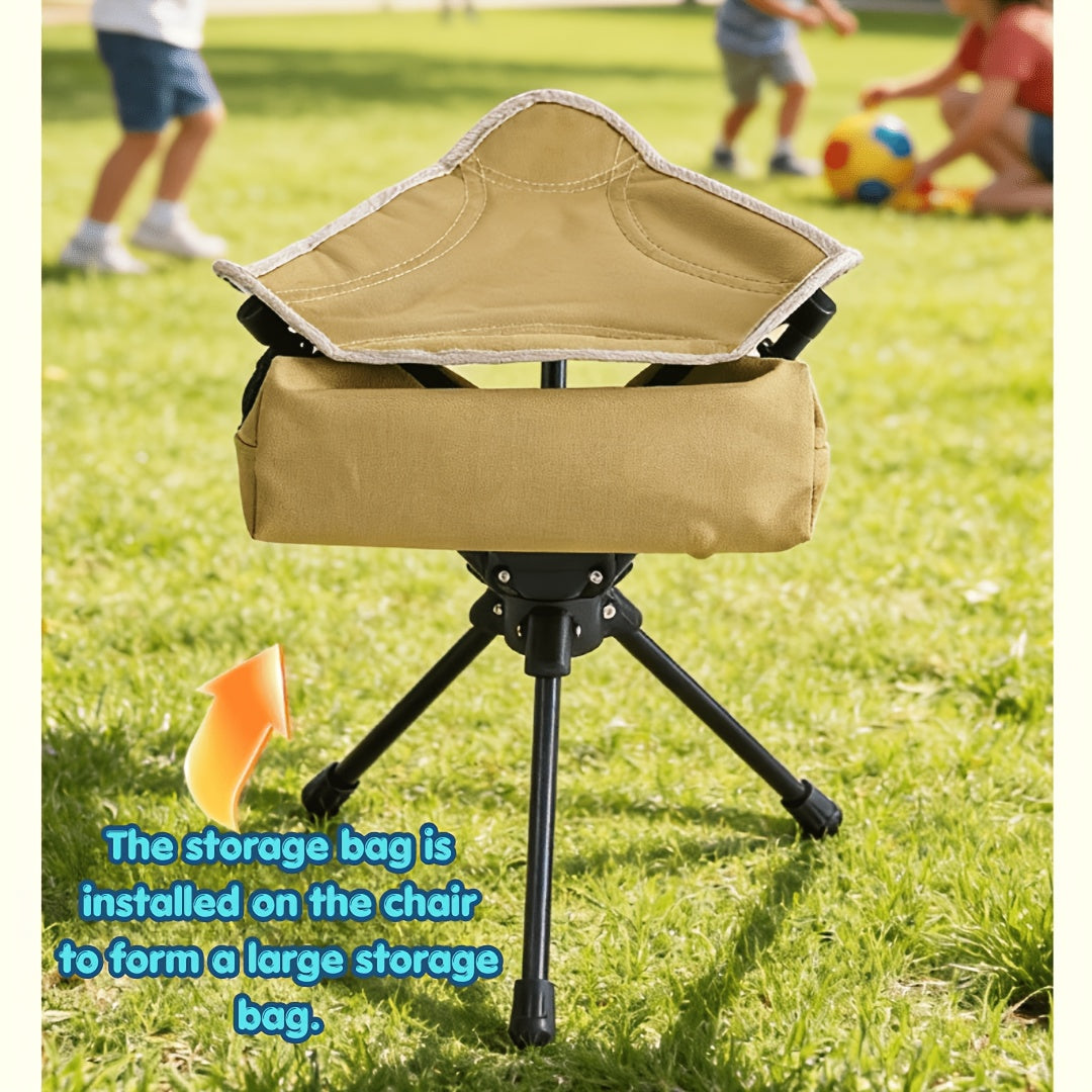 Westtune 360° Swivel Camping Stool - Portable Folding Fishing Chair