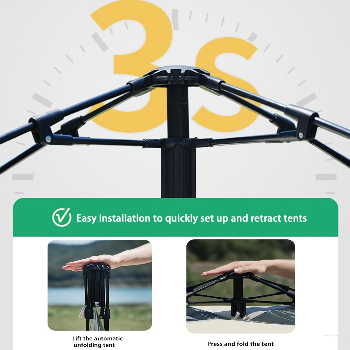 Automatic Pop-Up Camping Tent - Portable Windproof Outdoor Shelter