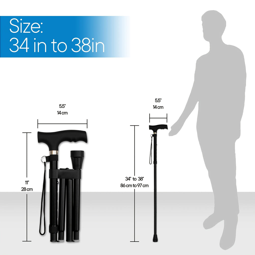 Ultralight Folding Walking Stick - Aluminum Alloy Trekking Pole