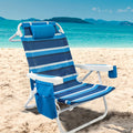 2-Pack Folding Beach Loungers - Adjustable Outdoor Camping Chairs